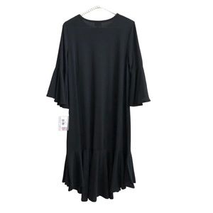 Robe LuLaRoe Maurine Taille S Bleu Canard - Manches Dentelle 3/4, Style Fit & Flare, Occasion